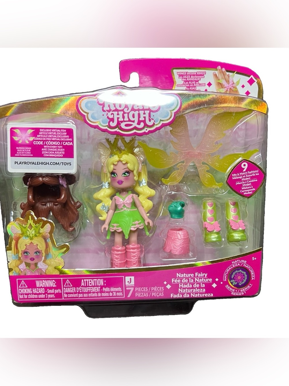 2024 Royale High 3" Fashion Doll With 9 Accessories Series 1 - Nature Fairy